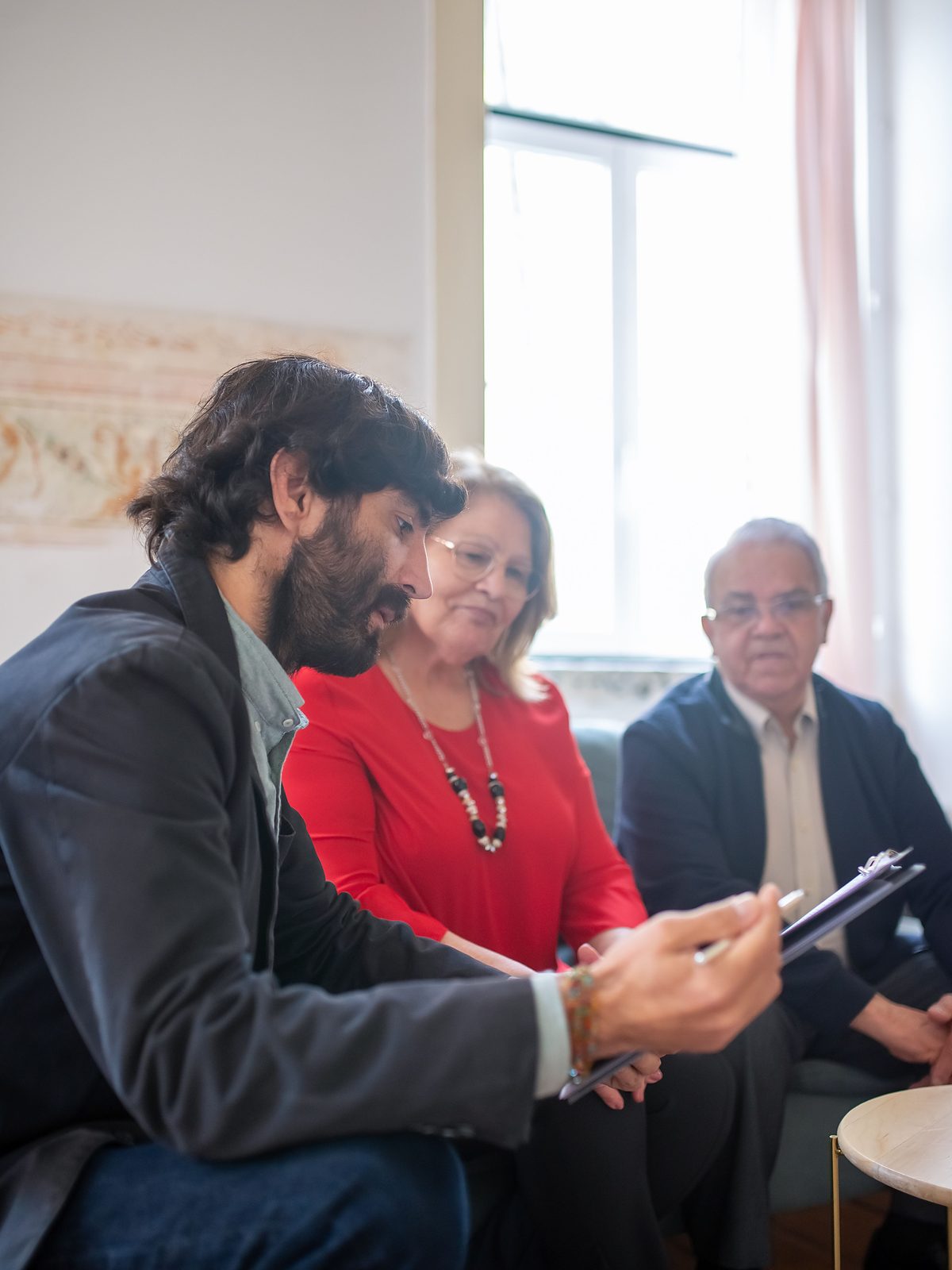 Entrevista de acompañamiento con una familia